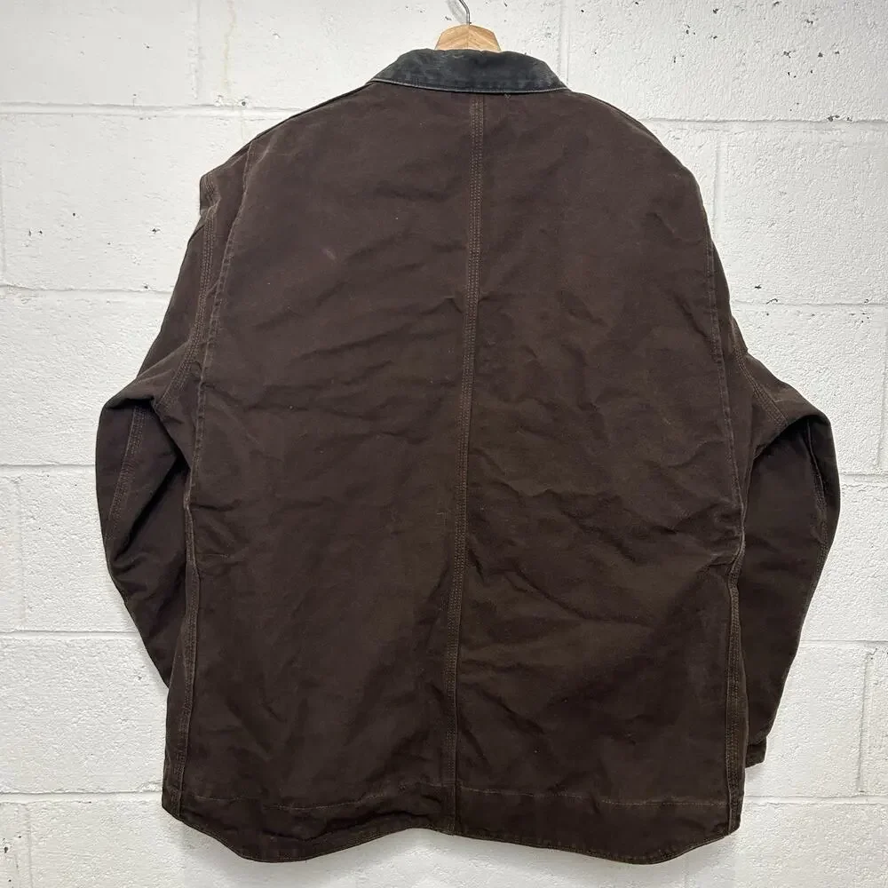 Vintage Carhartt Sherpa-Lined Ridge Jacket “Dark Brown” C61 - Picture 2 of 13